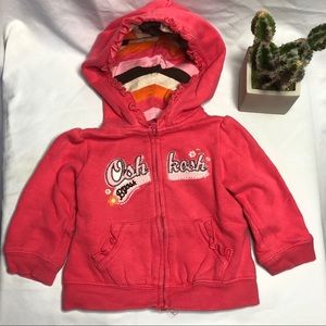 OshKosh B’gosh baby girl sweatshirt hoodie pink 6M